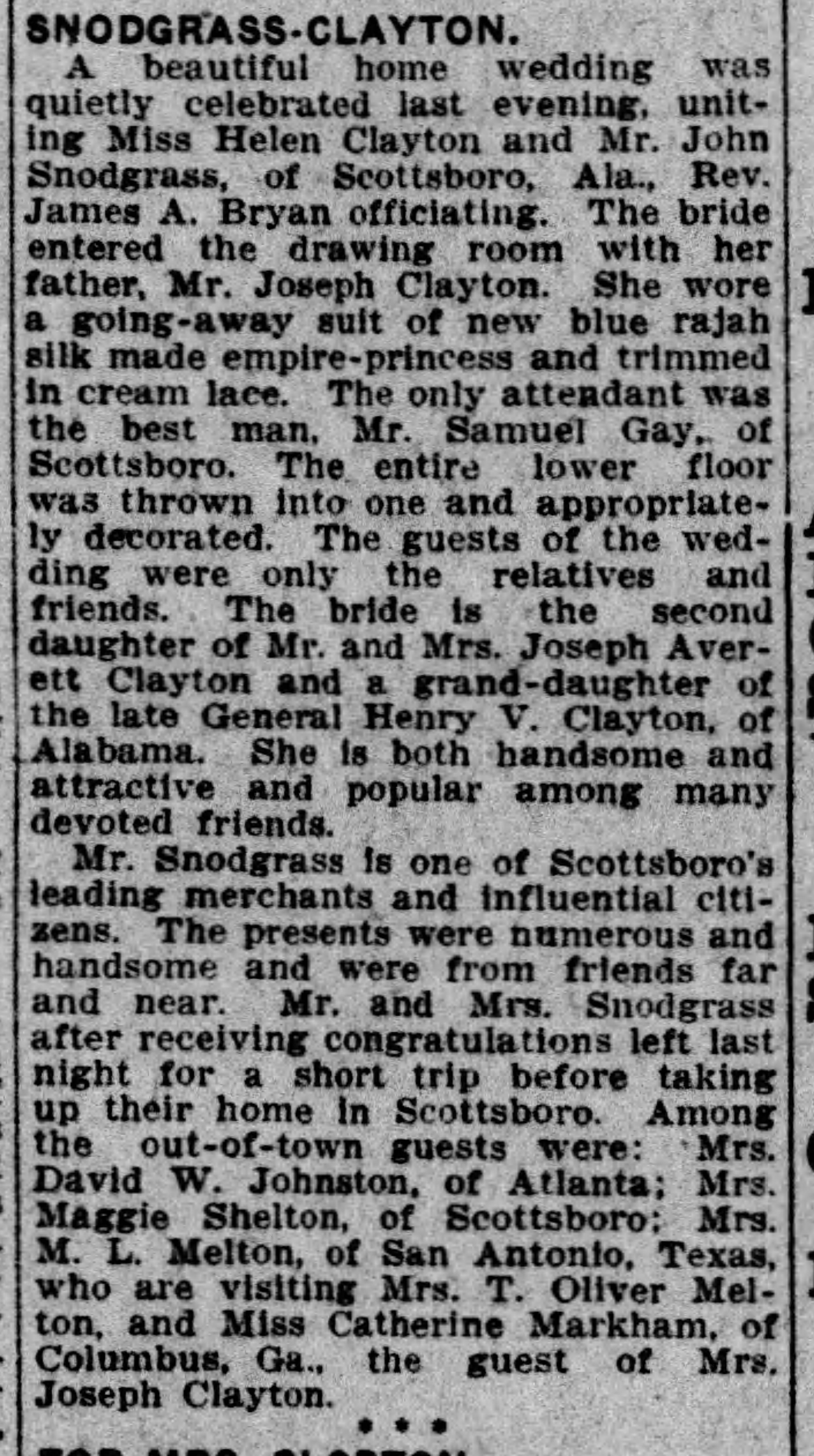 Helen Clayton-John Snodgrass